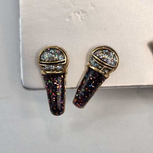 SUGARFIX by BaubleBar Straight To Tape Earrings 90s Music Themed Set of 3 - Picture 2 of 5